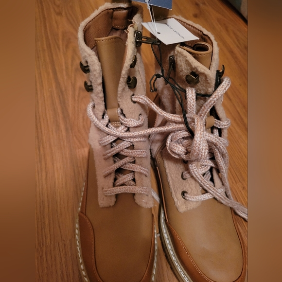 🎯nwt universal thread cognac courtney lace up boot - Picture 4 of 10